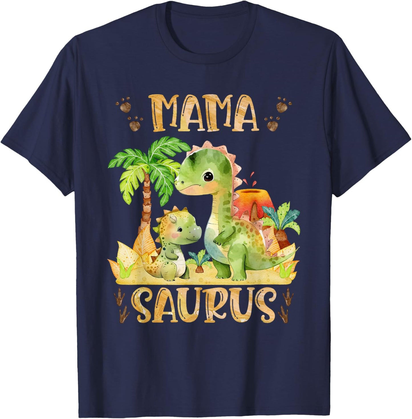 Mamasaurus Muttertag Mama Dinosaurier Mama Saurus Mütter T-Shirt - T-Shirt | Navy