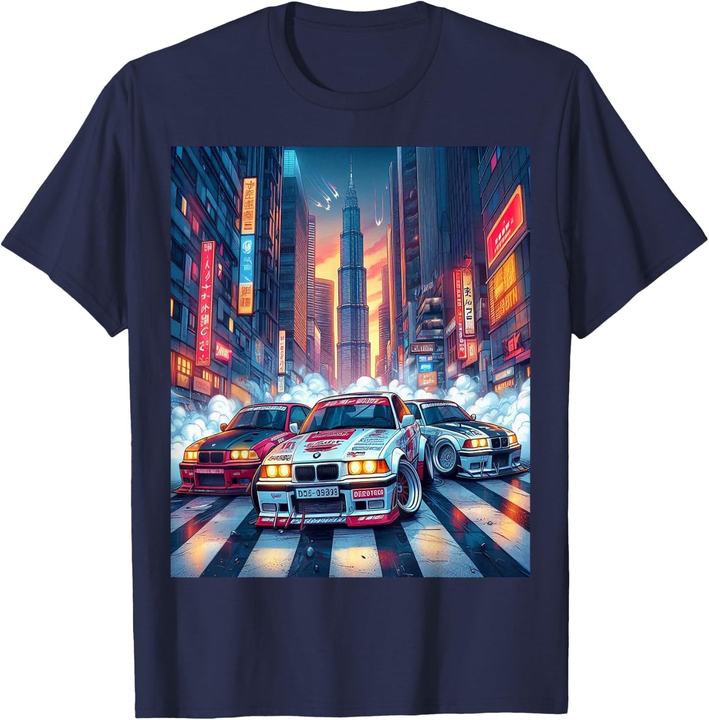 3 E36 in town drift T-Shirt - T-Shirt | Navy
