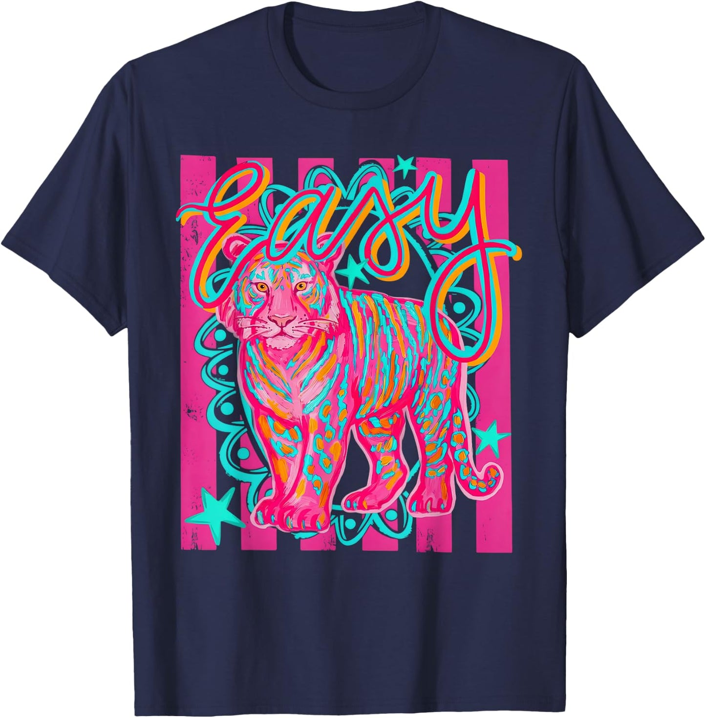 Preppy Easy Tiger Last Day of School T-Shirt - T-Shirt | Navy