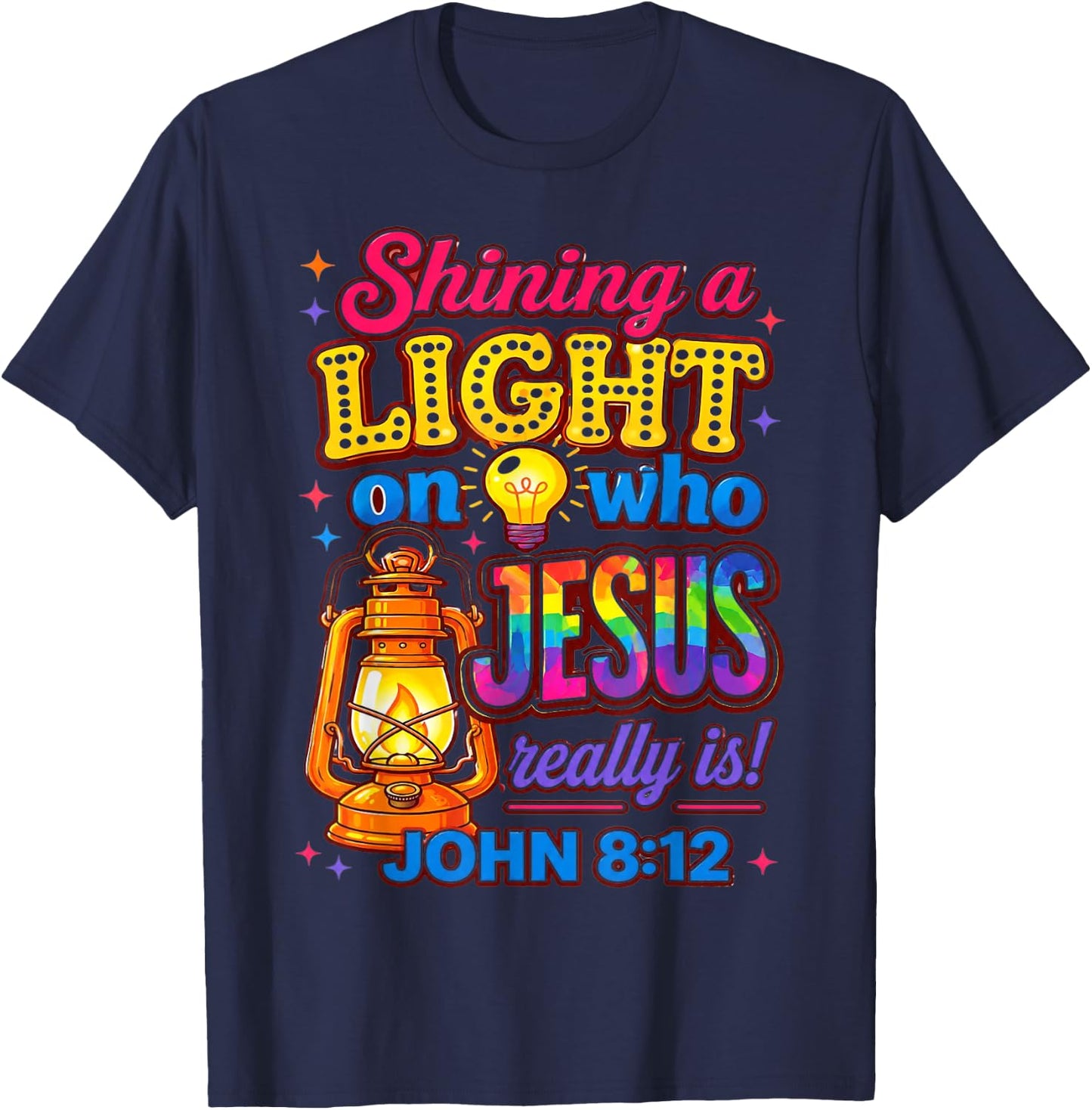 Jesus Light of The World Illumination Station VBS 2026 T-Shirt - T-Shirt | Navy
