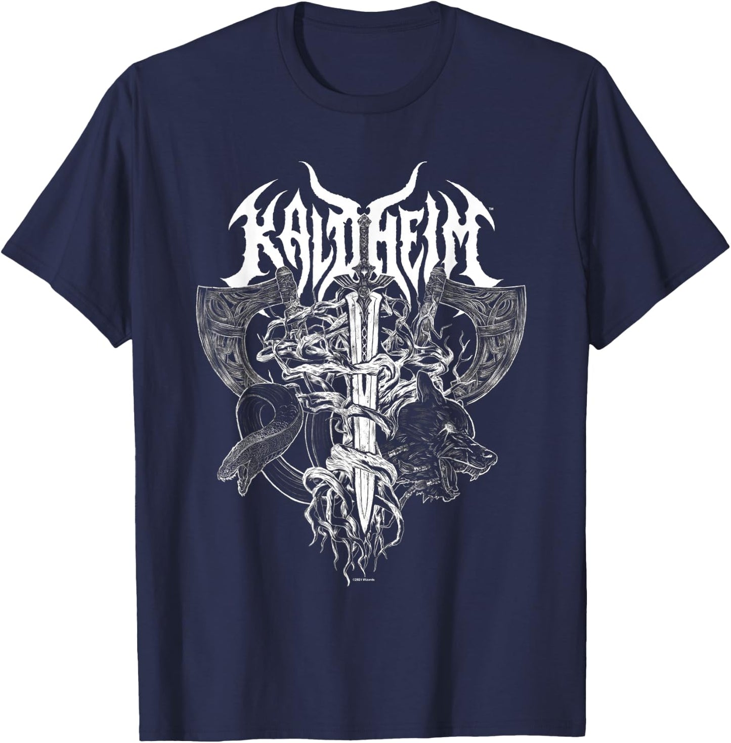 Magic: The Gathering Kaldheim Sword , black T-Shirt - T-Shirt | Navy