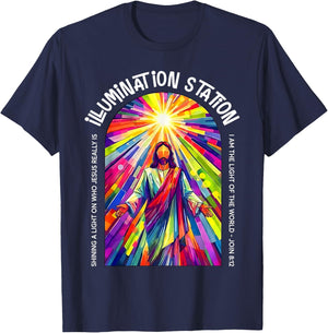 VBSCrew 2026 Illumination-Station Vacation Bible School T-Shirt - T-Shirt | Navy