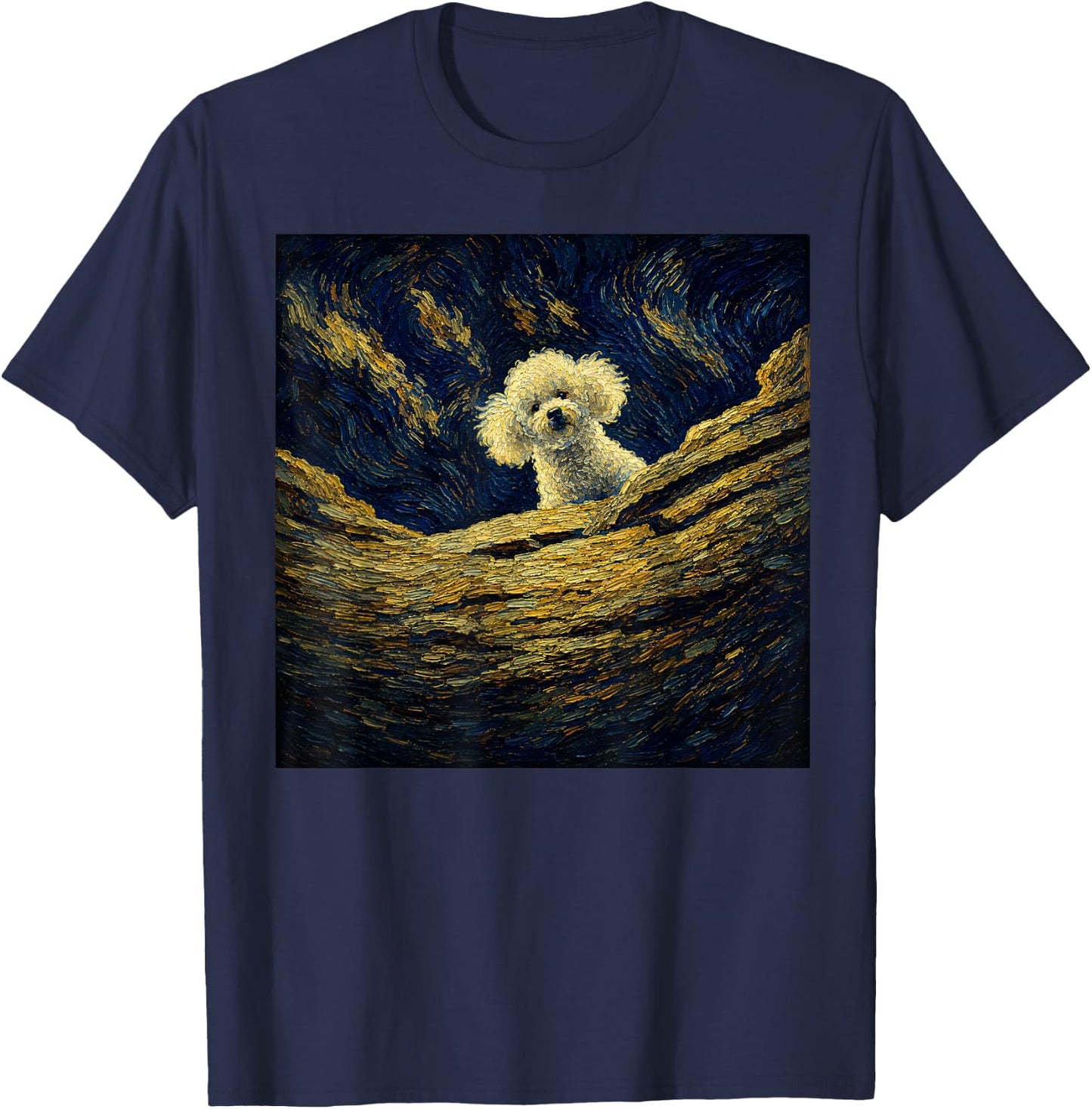 A Little Lamb in the Killer Silence Cute Serial Dog T-Shirt - T-Shirt | Navy