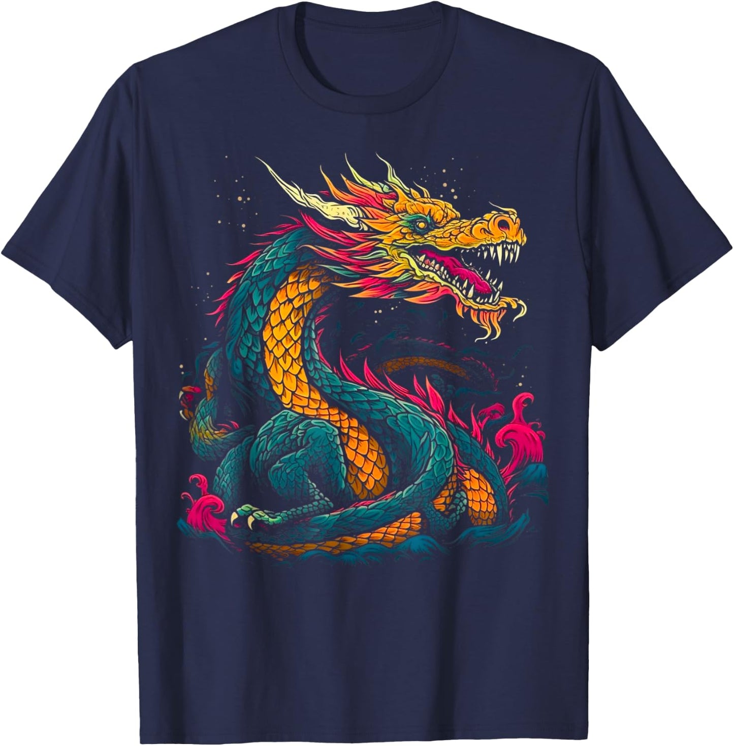 Tiamat Queen Mother Dragon Babylonian Mythology T-Shirt - T-Shirt | Navy