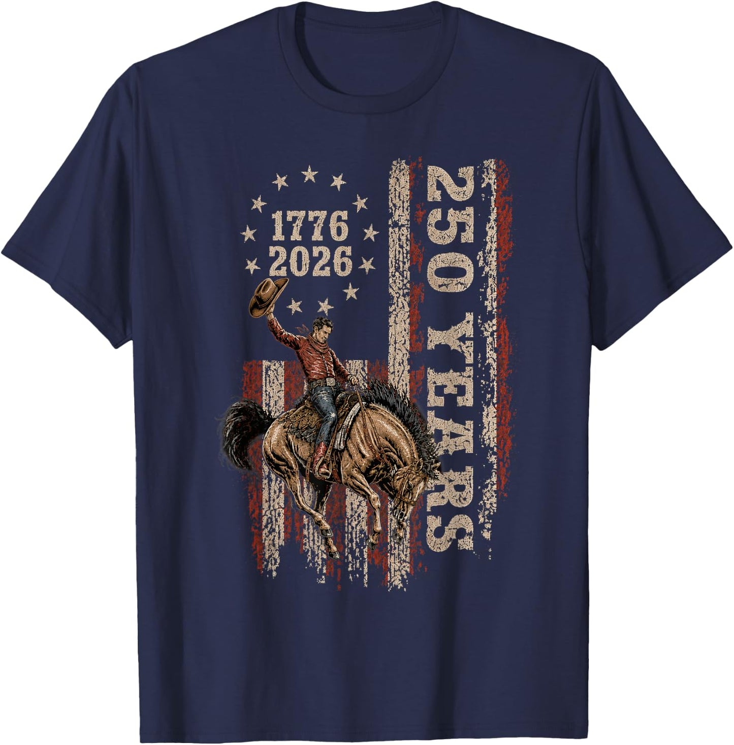 Western Country Cowboy 250 Years USA Women T-Shirt - T-Shirt | Navy