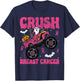 Crush Breast Cancer Awareness Monster Truck Halloween kids T-Shirt - T-Shirt | Navy