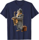 Cat Saxophone T-Shirt - T-Shirt | Navy