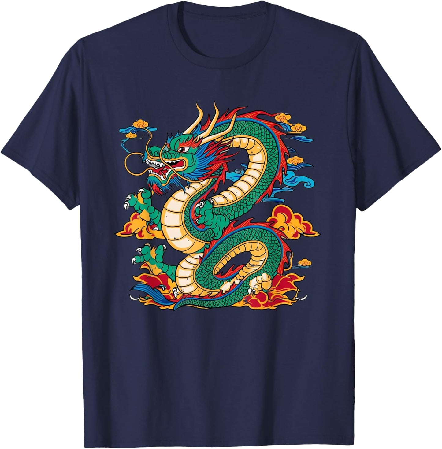 Traditional Chinese Dragon Symbol Of Power and Strength T-Shirt - T-Shirt | Navy