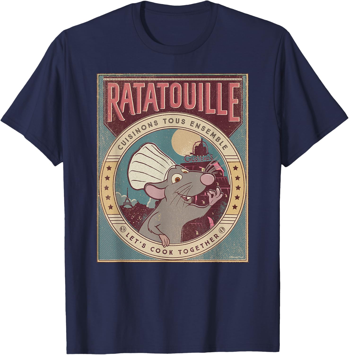 Disney and Pixar's Ratatouille Chef Remy Let's Cook Together T-Shirt - T-Shirt | Navy