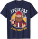 J'peux Pas Je Dois Faire Du Bois Lumberjack Humour Papa Noel , Black, S T-Shirt - T-Shirt | Navy