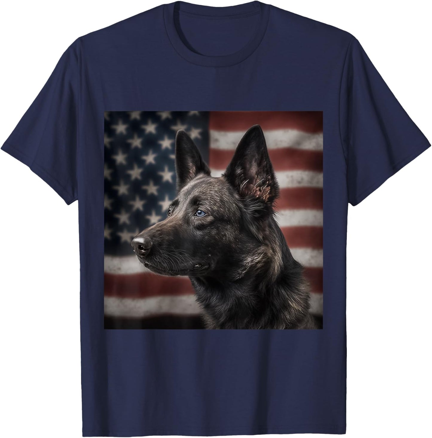 Dutch Shepherd 4th of July - Dutch Shepherd USA T-Shirt - T-Shirt | Navy