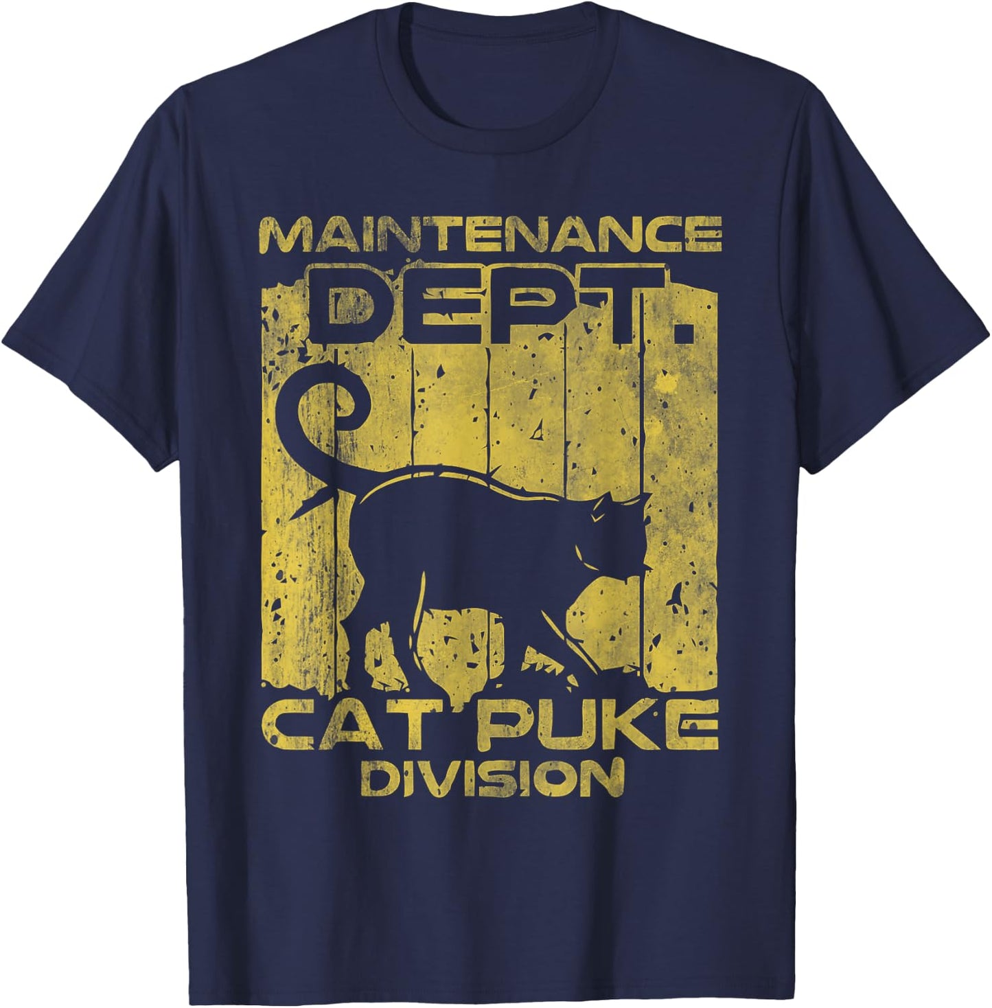 Maintenance Dept Cat Puke Division Women T-Shirt - T-Shirt | Navy