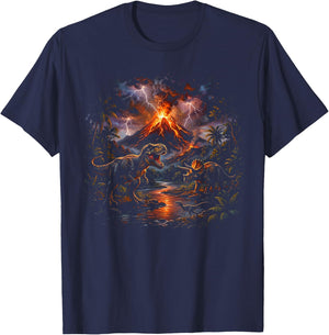 Dinosaur T Rex Art Graphic Boys Youth T-Shirt - T-Shirt | Navy