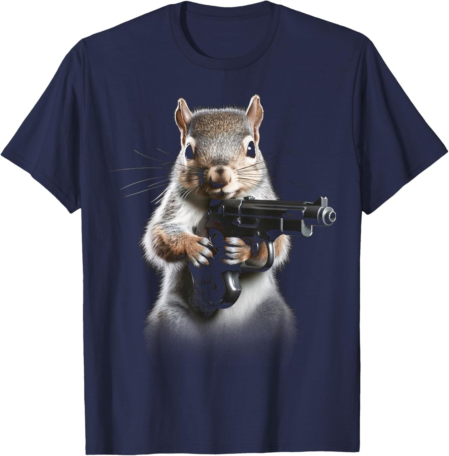 Squirrel Whisperer cool funny gun squirrel lover T-Shirt - T-Shirt | Navy