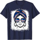 Cabo Verde Flag Woman Turban Sunglasses Pride T-Shirt - T-Shirt | Navy