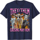 They Them Causing Mayhem Funny Goat Humor Lgbtq Bootleg T-Shirt - T-Shirt | Navy