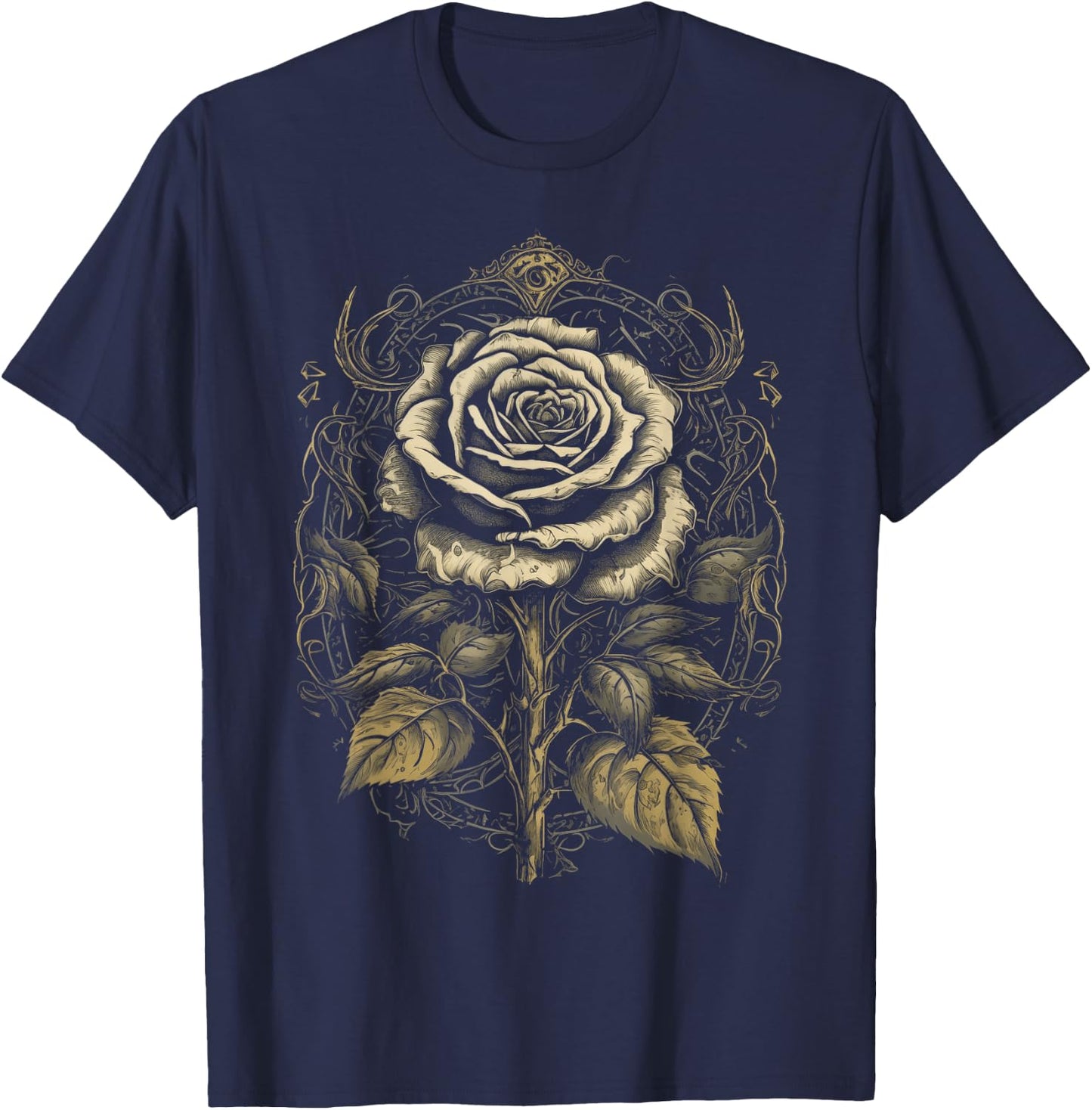 Gothic Aesthetic Rosen Hexen Witchcraft Dark Art T-Shirt - T-Shirt | Navy