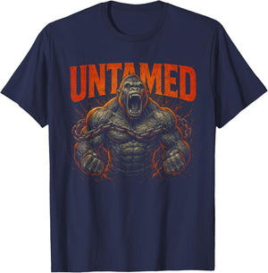 Gorilla Monkey Gym Wear Bodybuilding Fitness Workout T-Shirt - T-Shirt | Navy