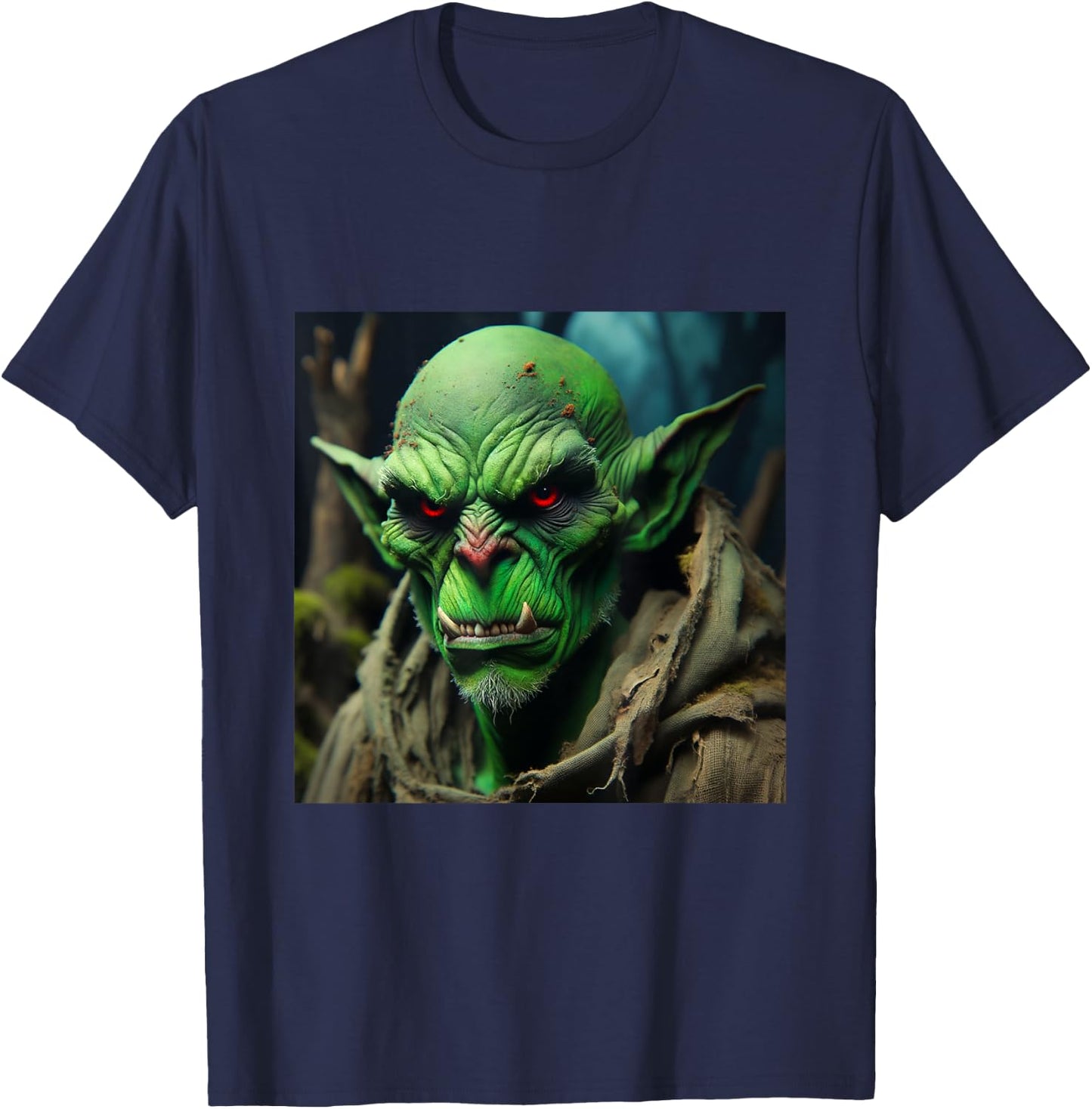 Grußliger grüner Goblin T-Shirt - T-Shirt | Navy