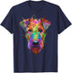 Cute Airedale Terrier Dog Colorful Pop Art Style Retro T-Shirt - T-Shirt | Navy