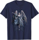 Gothic Raven Winged Woman Anne Stokes Collection T-Shirt - T-Shirt | Navy