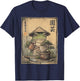 Funny Frog Bonsai Gardening Japanese Style Plant Lover T-Shirt - T-Shirt | Navy