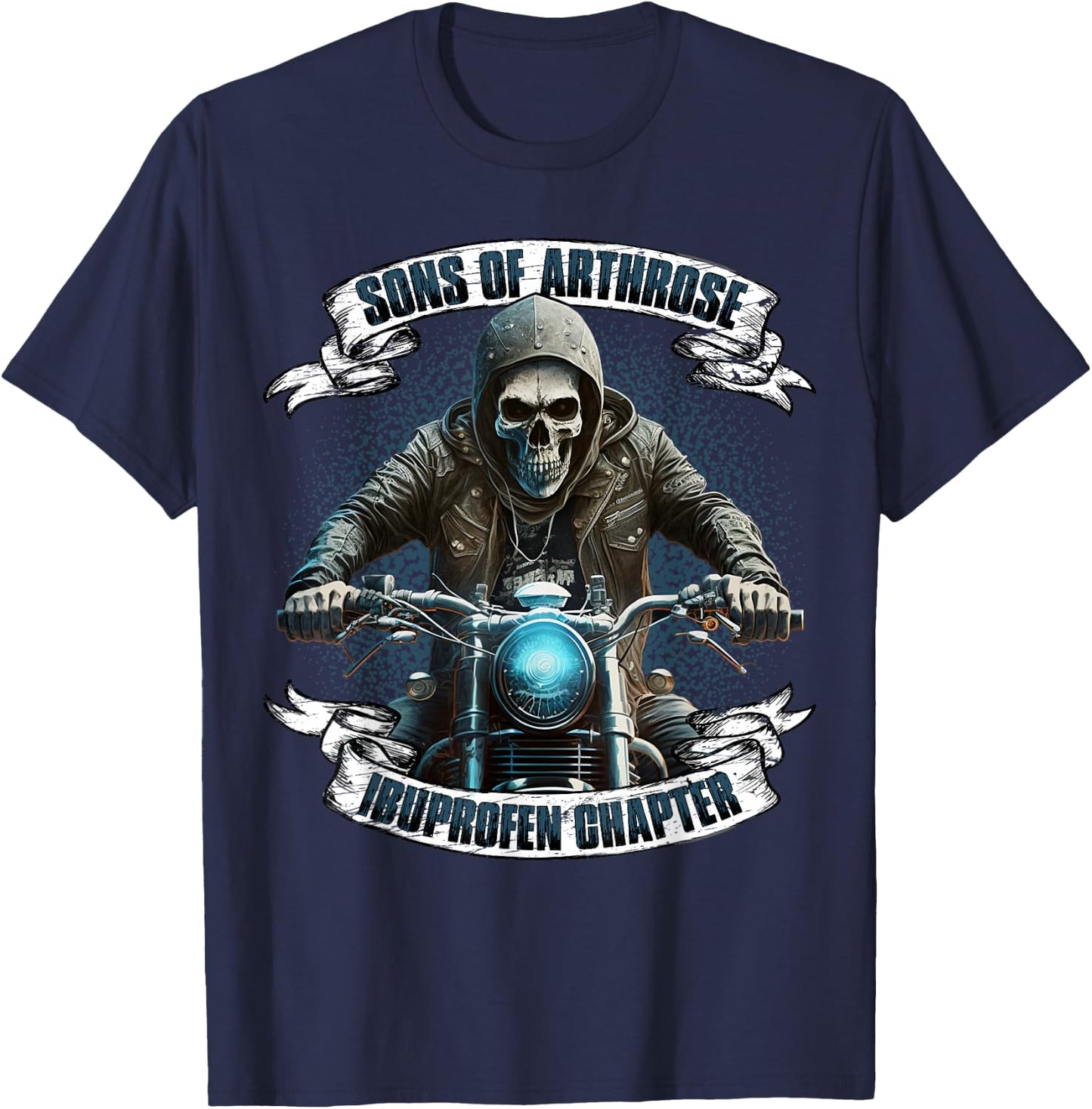 Sons of Arthrose - Ibuprofen Chapter Biker Motorradfahrer T-Shirt - T-Shirt | Navy