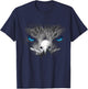 Adler Vogel Grafik Tier Illustration Blaue Augen Adler T-Shirt - T-Shirt | Navy