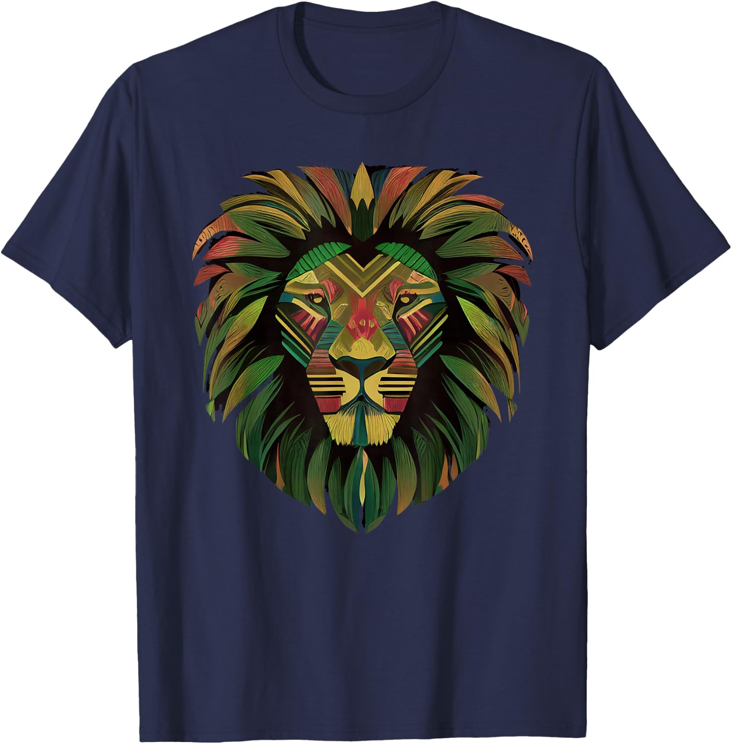 Vintage Leo Africa Lion Tribal Sign Kids Birthday Juneteenth T-Shirt - T-Shirt | Navy
