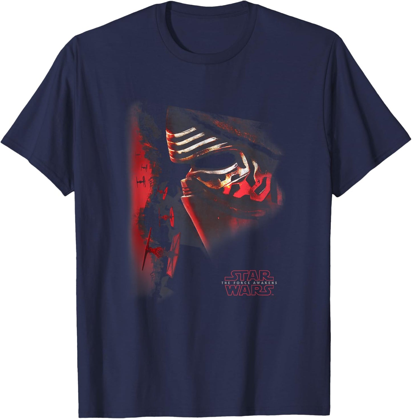 Star Wars The Force Awakens Kylo Ren Epic Big Face Portrait T-Shirt - T-Shirt | Navy