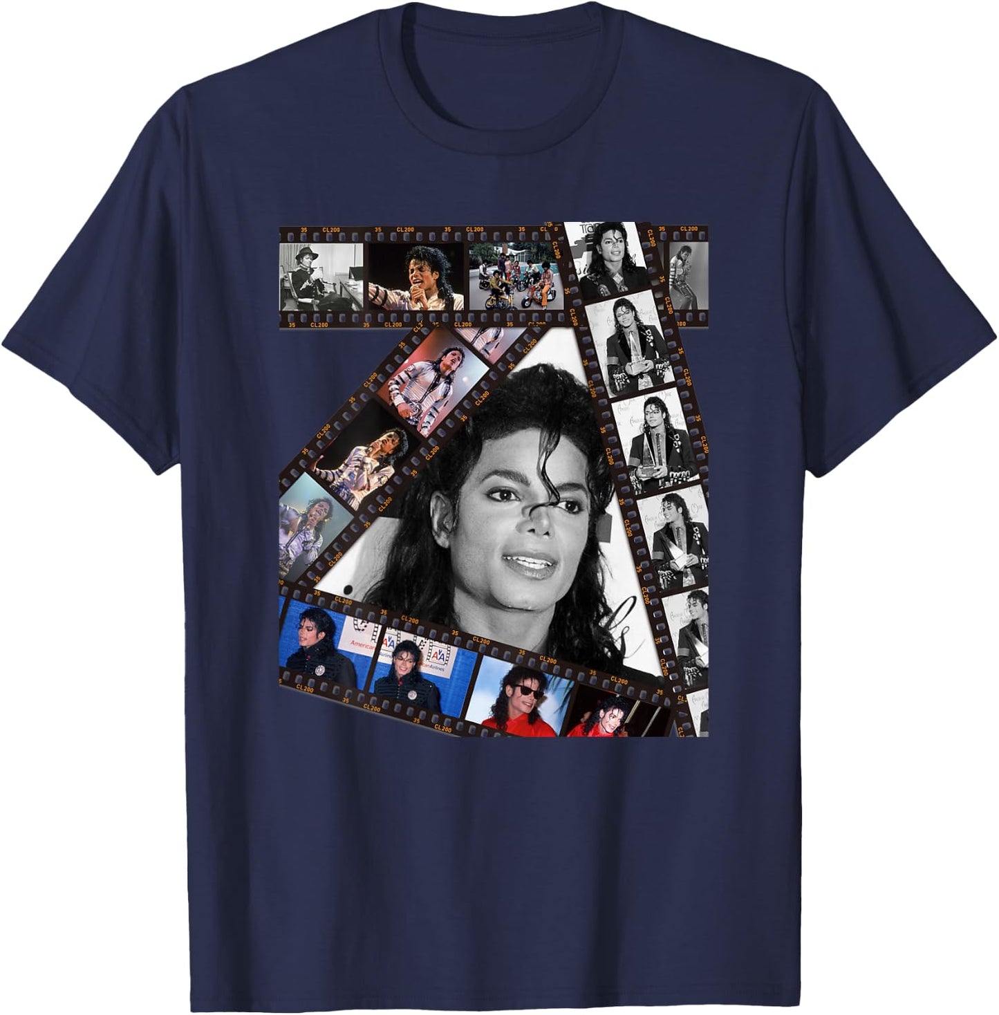 MJ-002_Back Print T-Shirt - T-Shirt | Navy