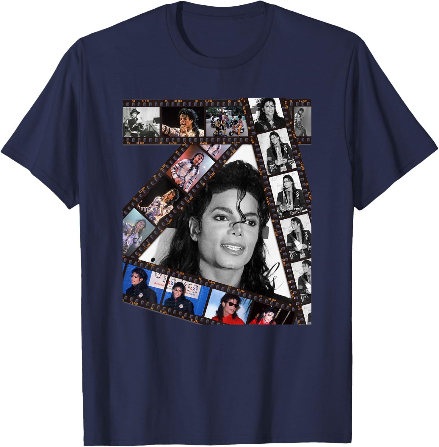 MJ-002_Back Print T-Shirt - T-Shirt | Navy