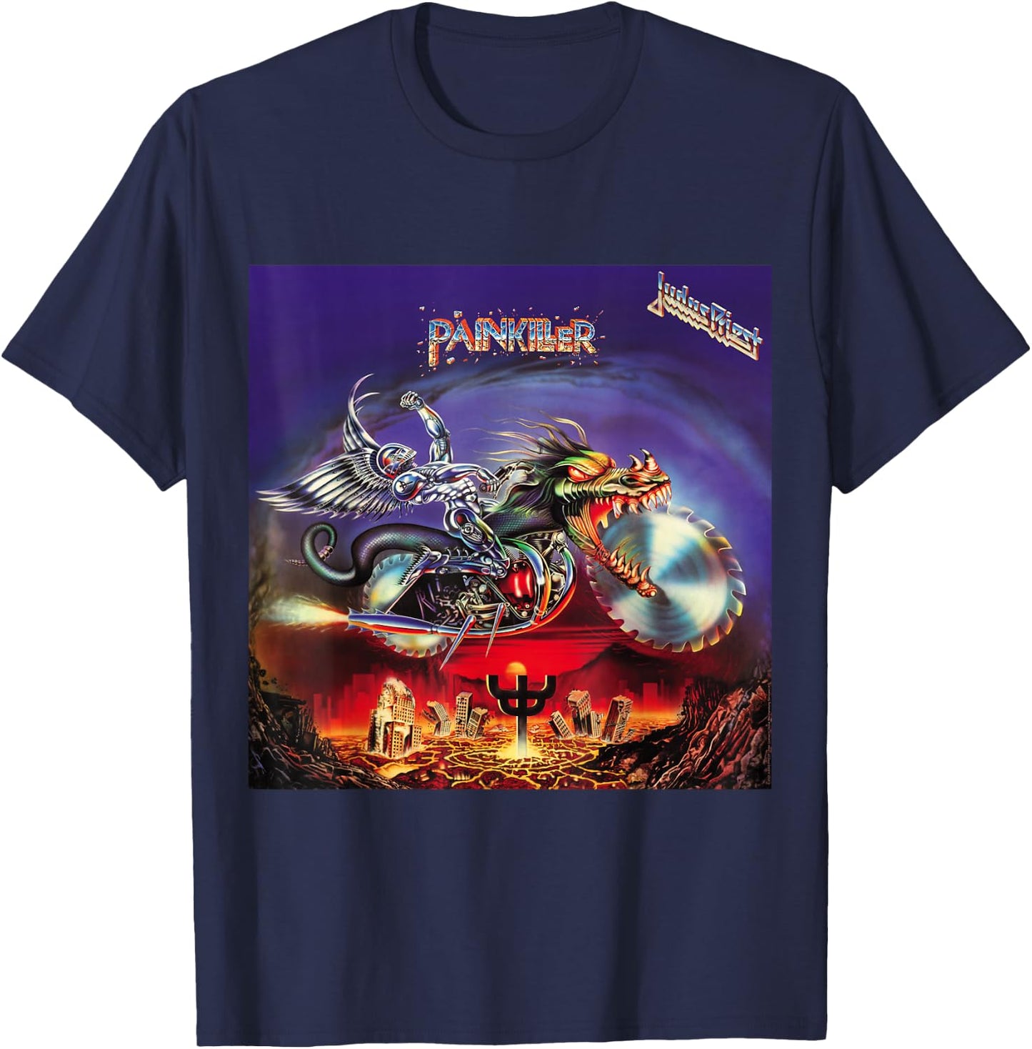 Judas Priest Pain Killer T-Shirt - T-Shirt | Navy