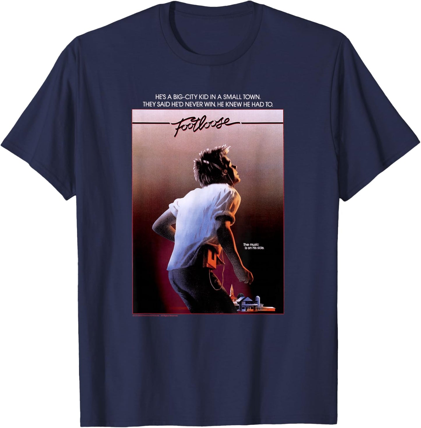 Footloose Poster T-Shirt - T-Shirt | Navy