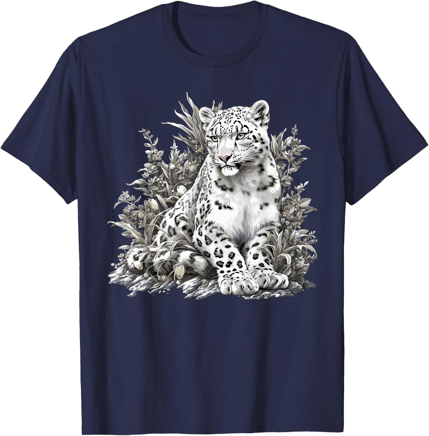 Snow Leopards Lovers Snow Leopard T-Shirt - T-Shirt | Navy