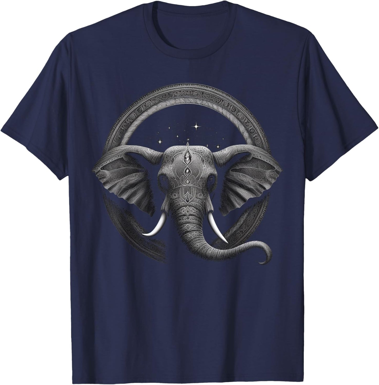 Elephant Animal Africa Art Elephant T-Shirt - T-Shirt | Navy