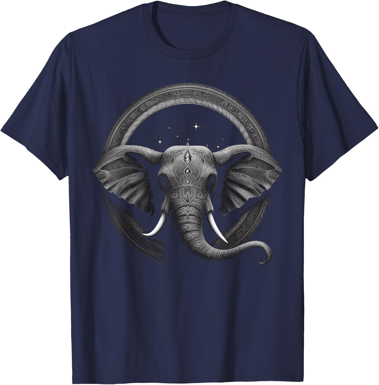Elephant Animal Africa Art Elephant T-Shirt - T-Shirt | Navy