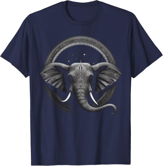 Elephant Animal Africa Art Elephant T-Shirt - T-Shirt | Navy