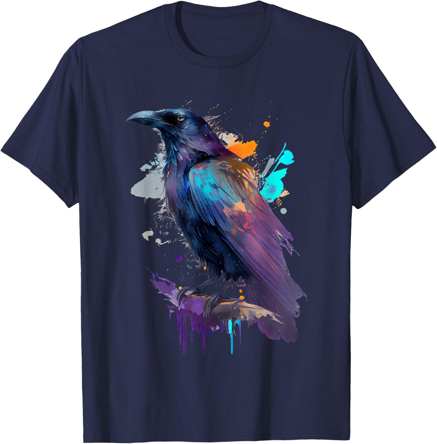 Raven colorful T-Shirt - T-Shirt | Navy