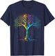 Tree of Life Yggdrasil Rainbow Tree T-Shirt - T-Shirt | Navy