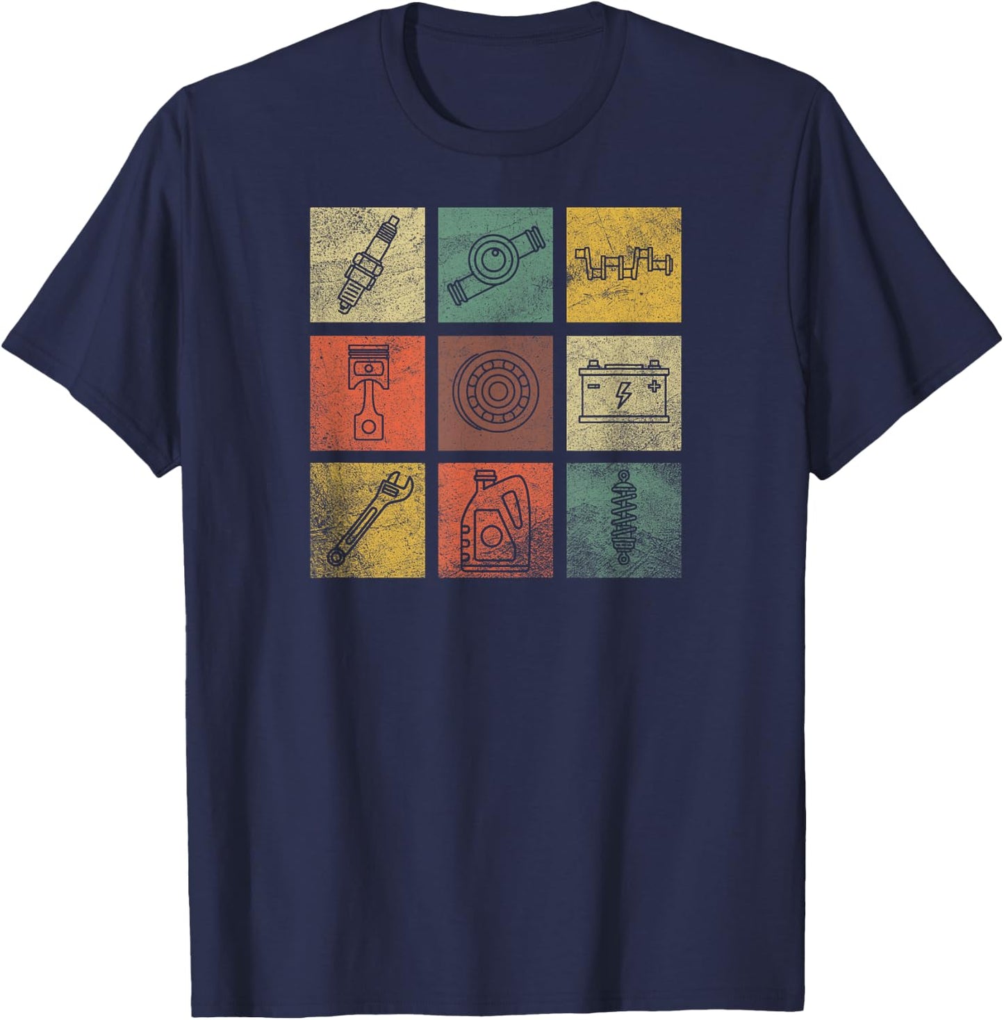 Motorsport Car Tuning Mechatronics Mechanic , Black T-Shirt - T-Shirt | Navy