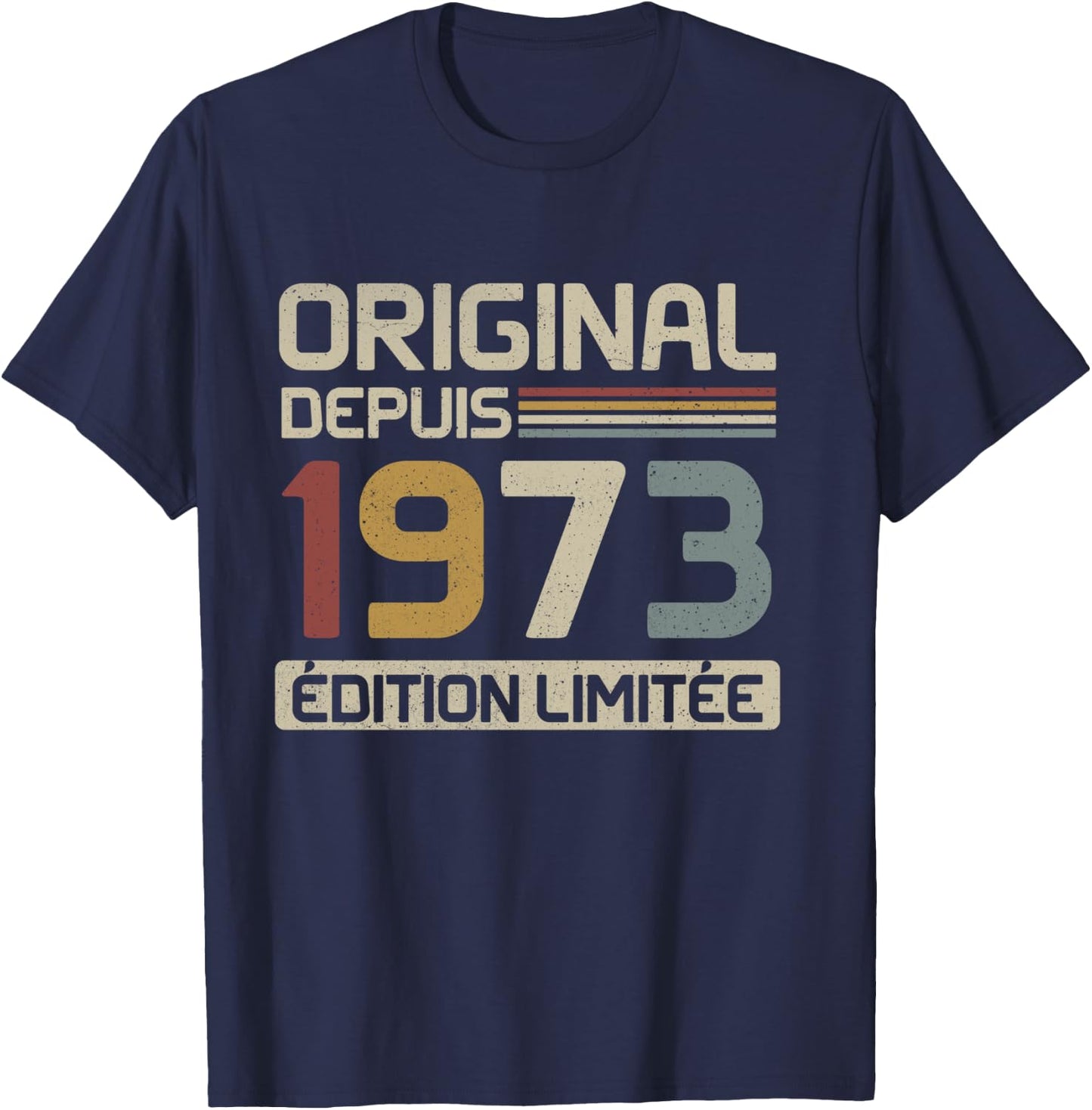 Original 1973 Birthday Gift 52 Years Old anniv 52 years , Black, S T-Shirt - T-Shirt | Navy