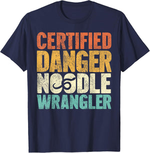Certified Snake Handler - Danger Noodle Snake T-Shirt - T-Shirt | Navy