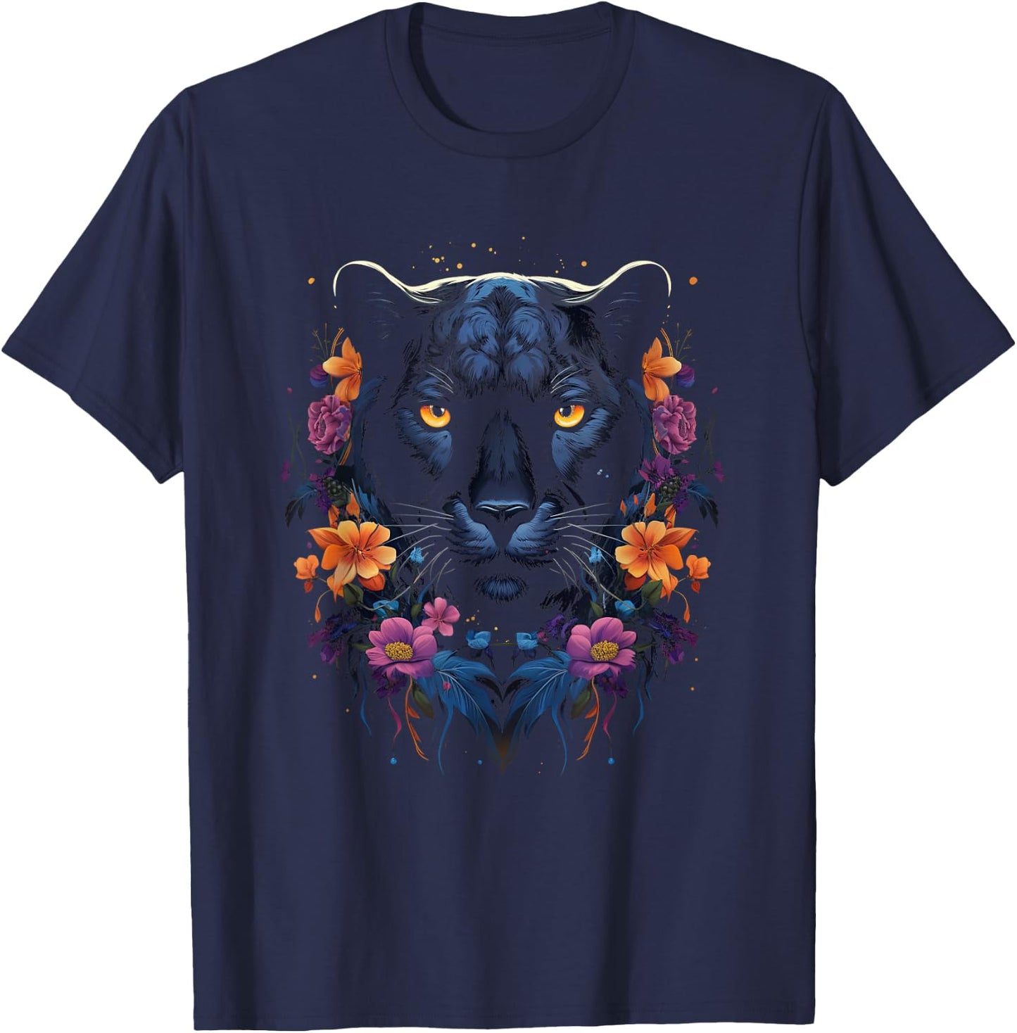 Panther with beautiful eyes black panthers T-Shirt - T-Shirt | Navy