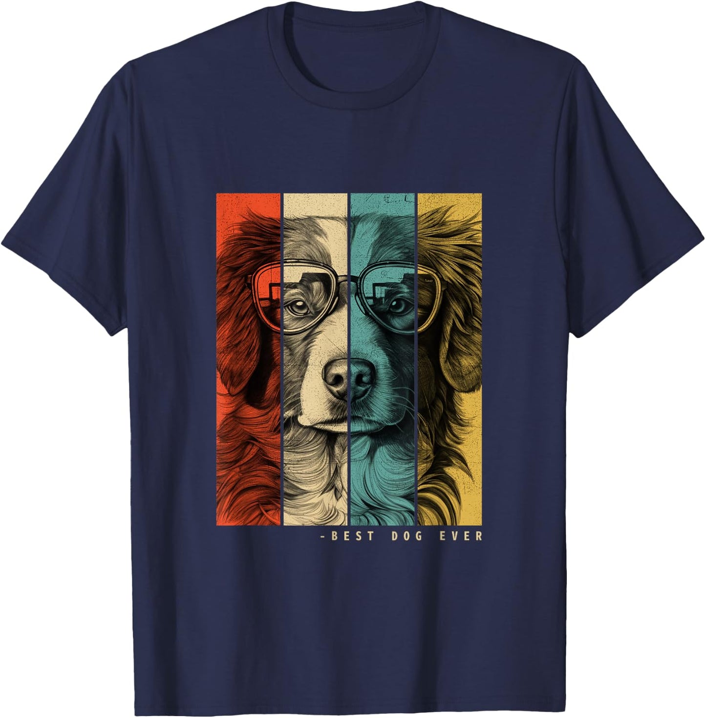 Vintage Nova Scotia Duck Tolling Retriever Toller Dog Mom T-Shirt - T-Shirt | Navy