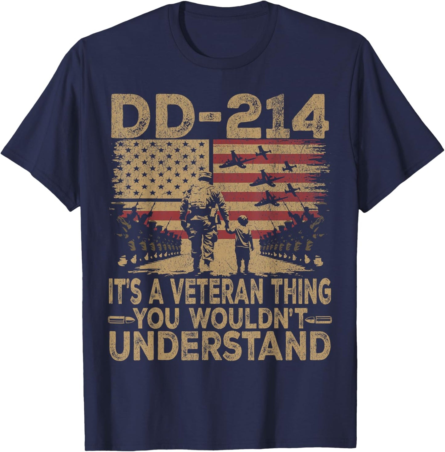 DD-214 It's A Veteran Thing You Wouldn't Understand Memorial T-Shirt - T-Shirt | Navy