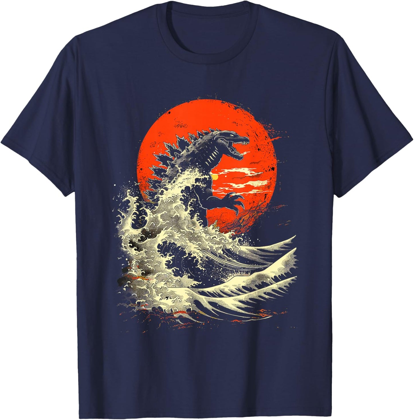 Kaiju Monster Movie I Japanese Kaiju T-Shirt - T-Shirt | Navy