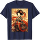 Japanese Geisha Kawaii In Kimono Dragon Japan T-Shirt - T-Shirt | Navy