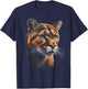 Puma Animal Motif Art Puma , black T-Shirt - T-Shirt | Navy