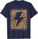 Animal Leopard Cheetah Print Bolt Lightning T-Shirt - T-Shirt | Navy